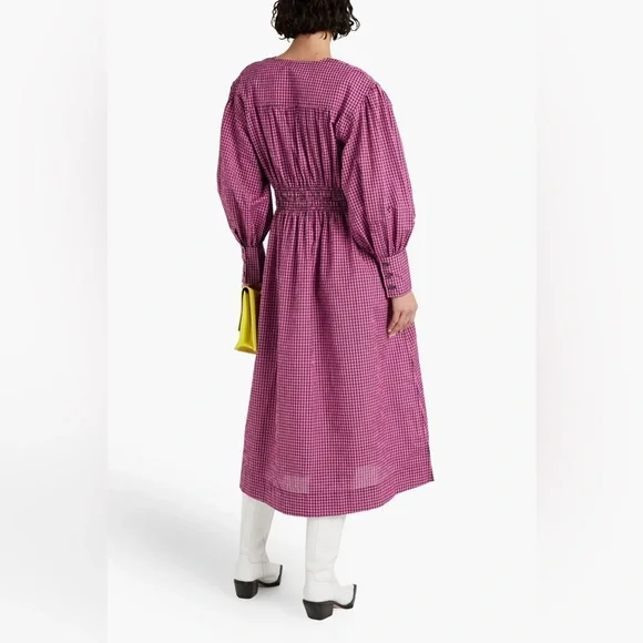 Ganni Gingham Seersucker dress - Picture 3 of 7